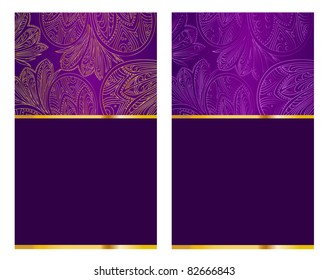 Gold and silver decorative cards