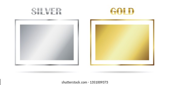 gold and silver decorative frames for labels logo lettering