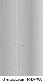 Gold Silver Gradient Circuit board design iPhone Wallpaper  Vector Illustration