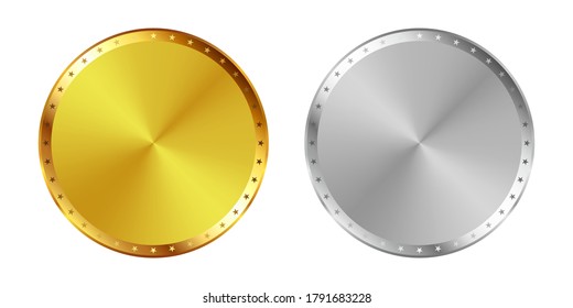 Gold- und Silbermarken. Luxus-Label. Gold- und Silberabzeichen.