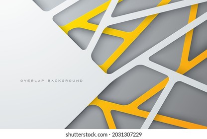 Gold And Silver Line Overlap Layer Background Multi Dimension