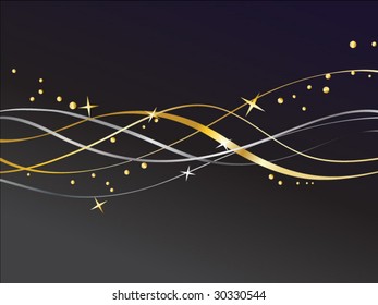 Gold and silver metal energetic lines