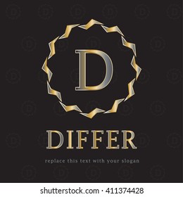 GOLD & SILVER MONOGRAM D , LUXURY LOGO / SYMBOL-DESIGN