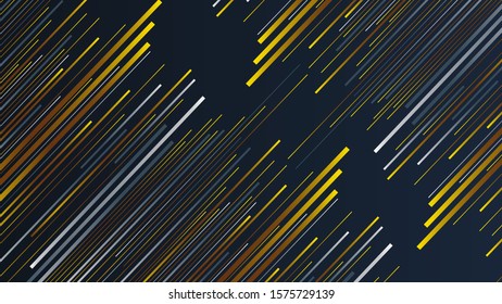 Gold and silver rain abstraction. Dark blue background.