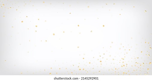 Gold, Silber reich Falling Bokeh Confetti. Eleganter, funkelnder Weihnachtsfeier, Vektorhintergrund. VIP Gold, Silber Leuchten, Funkeln, Gradient Tinsel Confetti. Fesselnde Winterbraut.