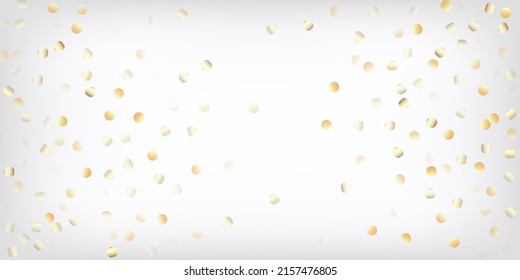Oro, Plata Rica Caída Bokeh Confetti. Sparkling Winter Sequins. Oro VIP, Luces Plateadas, Parkles, Confetti Tinsel Gradiente. Caros antecedentes de vectores navideños de lujo en Año Nuevo.