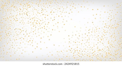 Confeti Bokeh Falling de oro y plata. Frontera de invierno brillante. VIP Gold, Silver Lights, Sparkles, Gradient Tinsel Confetti. Fondo elegante del vector de la celebración de Navidad del año nuevo del glamour.