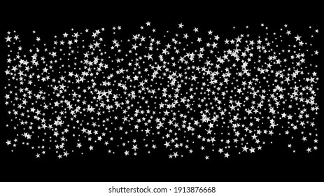 Gold, Silver Rich Falling Stars Confetti. Glamour Luxury New Year Christmas Decoration Vector Background. VIP Gold, Silver Glitter, Sparkles, Gradient Stars Confetti. Sparkling Winter Sequins.