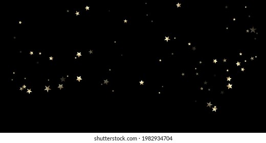 Gold, Silberreich und Fallende Sterne Confetti. Luxuriöser, teurer Weihnachtsgarten-Vektorhintergrund. VIP Gold, Silber Glitter, Flitter, Farbenfrost, Farbige Sterne Konfetti. Fesselnde Winterbraut.