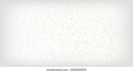 Gold, Silver Rich Flying Bokeh Confetti. Sparkling Winter Glitter. VIP Gold, Silver Lights, Sparkles, Gradient Tinsel Confetti. Elegant Expensive New Year Christmas Garland Vector Background.