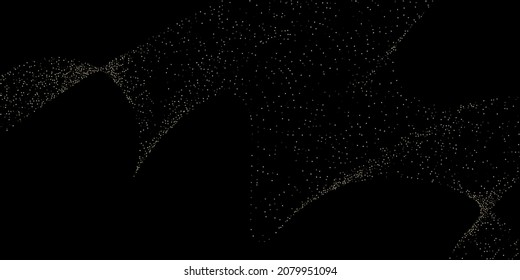 Gold, Silver Rich Flying Stars Confetti. Sparkling Winter Frame. VIP Gold, Silver Glitter, Sparkles, Gradient Stars Confetti. Premium Elegant New Year Christmas Decoration Vector Background.