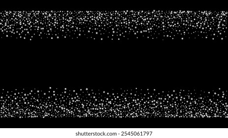 Confeti de estrellas voladoras ricas en oro y plata. Oro VIP, brillo de plata, destellos, confeti de estrellas degradadas. Fondo de Vector de celebración de Navidad de año Nuevo brillante de glamour. Textura de invierno brillante.