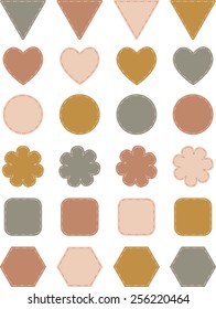 Gold & Silver Shapes - Vector Art 