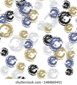 Gold and silver. Simple elegant memphis design seamless pattern. 
Abstract geometry. Memphis seamless background. - Vector graphics