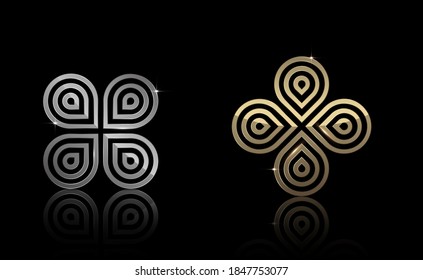 Gold and Silver Square shape, Exclusive, Premium, Luxury, Creative Design, Vector and Illustration.
