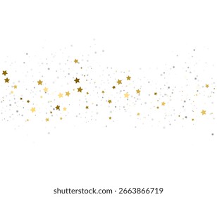 Vector De Confeti De Estrella De Oro Y Plata Para El Diseño De La Celebración De Navidad