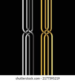 gold silver vector metal pole ornament