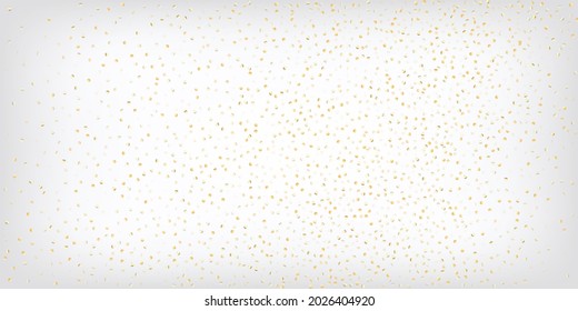 Gold, Silver VIP Falling Bokeh Confetti. funkelnder Winterrahmen. Reiche Gold, Silberleuchten, Funkeln, Farbige Tinsel Confetti. Premium-funkelnde Weihnachtsfeier, Vektorhintergrund.