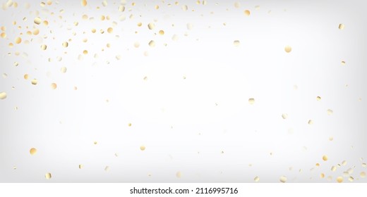 Oro, VIP Plata Cayendo Bokeh Confetti. Glamour Caro Fondo vector de decoración navideña de Año Nuevo. Oro rico, Luces plateadas, Parkles, Confetti de insel gradiente. El armazón de invierno resplandeciente.