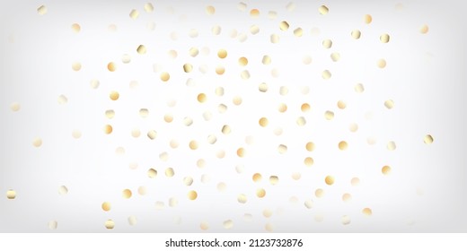 Gold, Silver VIP Falling Bokeh Confetti. Expensive Premium New Year Christmas Garland Vector Background. Rich Gold, Silver Lights, Sparkles, Gradient Tinsel Confetti. Sparkling Winter Bokeh.