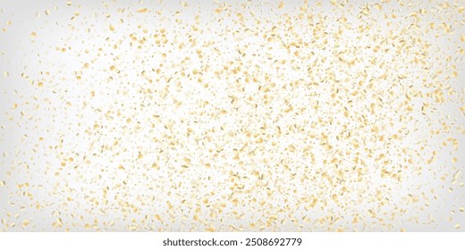 Gold, Silber VIP fallen Bokeh Confetti. Premium teurer Neujahr Weihnachts-Girlande Vektor Hintergrund. Reiches Gold, silberne Lichter, Funkeln, Farbverlauf Tinsel Konfetti. Funkelnder Winterglitzer.