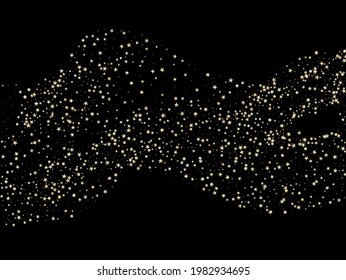 Oro, VIP Plata Cayendo Estrellas Confetti. Sparkling Winter Sequins. Oro rico, brillo plateado, espárragos, confetti de estrellas degradadas. Caro Glamour Año Nuevo Fondo vectorial navideño.
