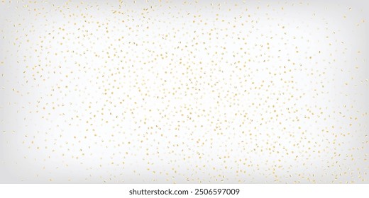 Oro, plata VIP Flying Bokeh Confetti. Glamour de lujo Año Nuevo Decoración de Navidad Fondo de Vector. Oro Rico, Luces De Plata, Brillos, Confeti De Tinsel Gradiente. Patrón de invierno brillante.