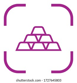 Gold simple icon. Flat desing