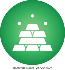 Goldene einzelne Vektorsymbol-Illustration