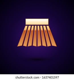 Gold Skirt icon isolated on dark blue background.  Vector Illustration
