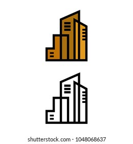 gold skyline vector silhouette