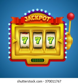 Gold slot machine illustration.