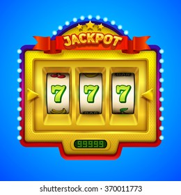 Gold slot machine illustration.