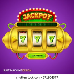 Gold  slot machine illustration