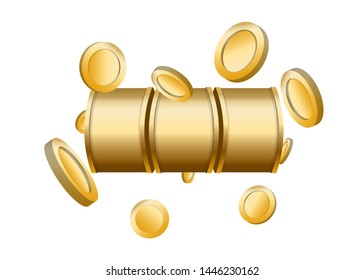 Gold Slot Machine Slots Reel With Coins Jackpot Spin Gambling Vector Illustration