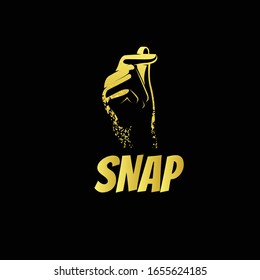 Gold Snap Logo With Hand Illustration