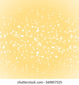 Gold snow glitter abstract background, stock vector