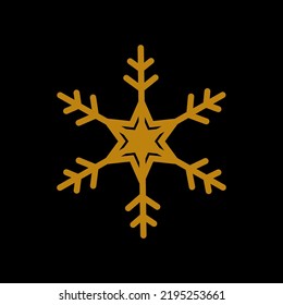Logo del icono de nieve dorada 