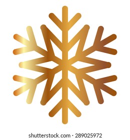 Gold Snowflake Vector Icon Stock Vector (Royalty Free) 289025972 ...