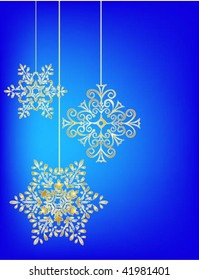 Gold snowflakes