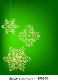 Gold snowflakes