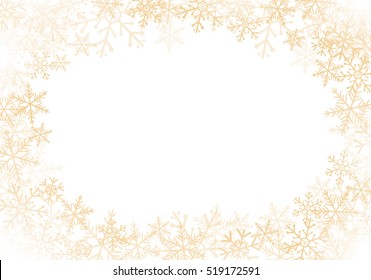 Gold Snowflakes Frame