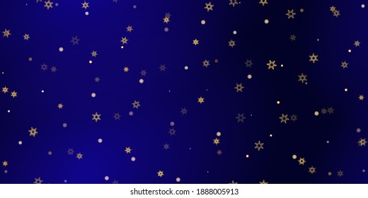 Gold snowflakes holiday seamless pattern.