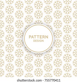 Gold snowflakes pattern design - ideal for gift wrapping paper or Christmas backgrounds