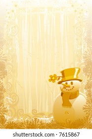 Gold Snowman