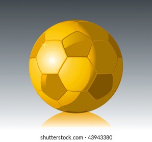 Gold Soccer Ball cup vector drawing