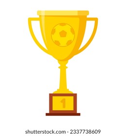 gold soccer trophy with good quality and good design