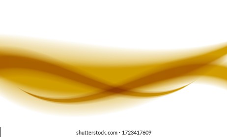 gráficos de ondas blandas doradas en blanco para fondo