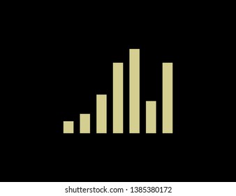 gold Sound wave background. Vector illustration