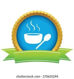 Gold soup logo on a white background. Vector illustration